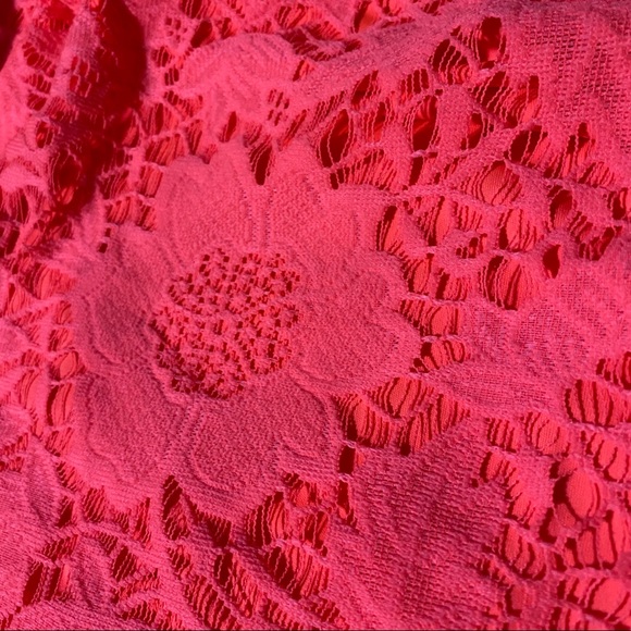 Lace coral skater skirt. - Picture 3 of 3